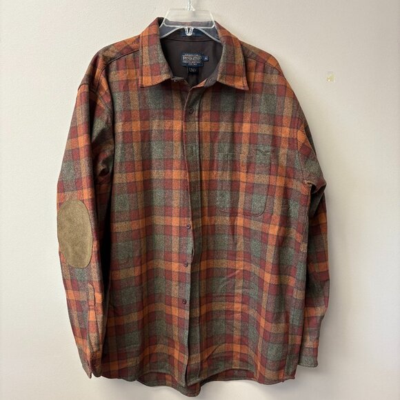 MEN'S PLAID ELBOW-PATCH TRAIL SHIRT - Picture 1 of 4